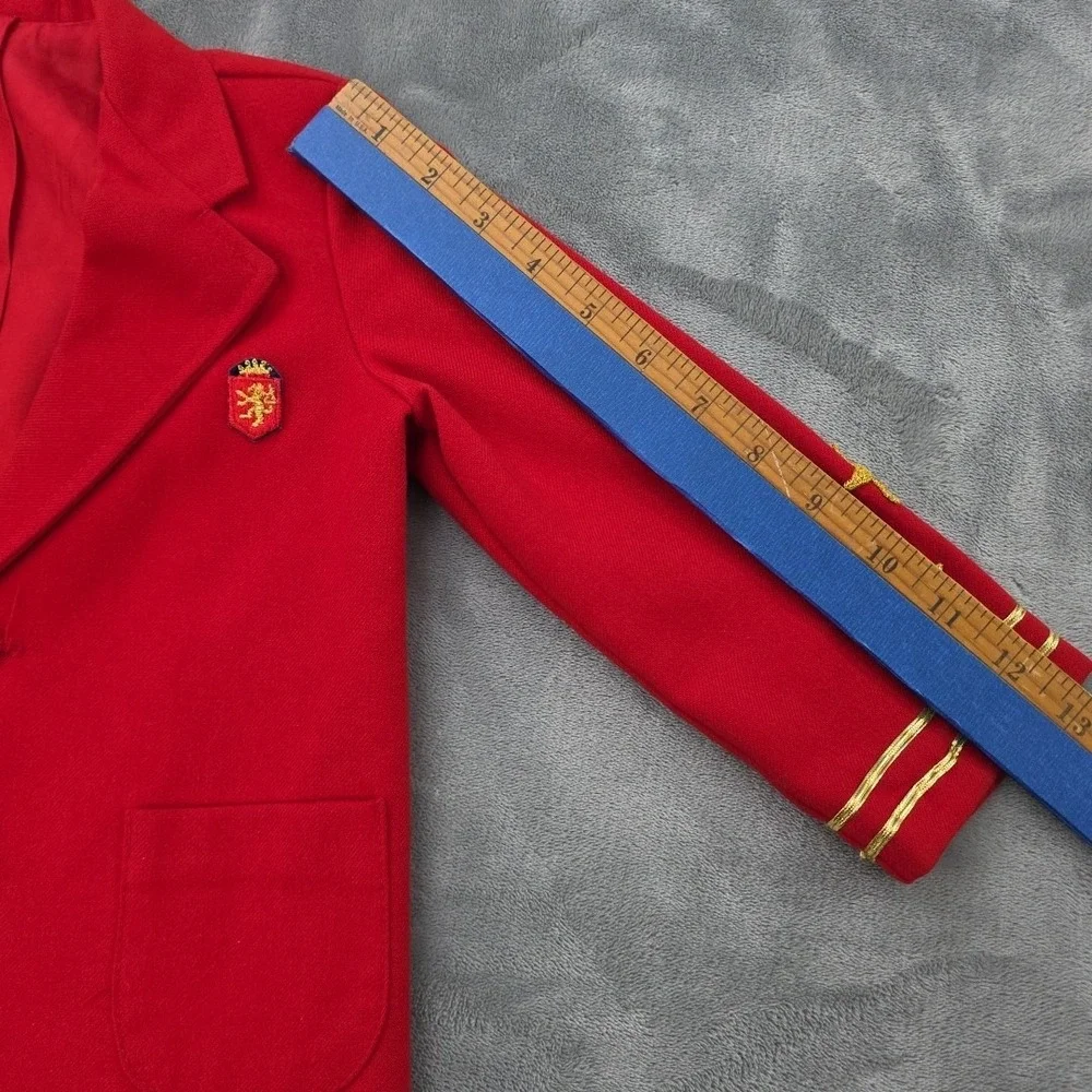 Vintage Good Lad Red Gold Button Blazer Little Boys Size 4 Made‎ In The USA